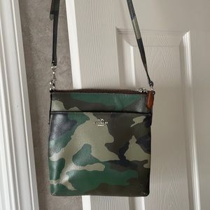 Coach camouflage crossbody handbag